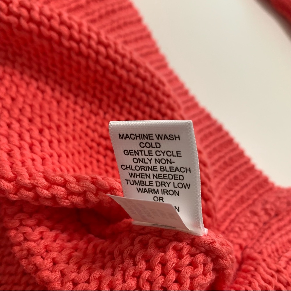 Banana Republic Milly Collection Crew Neck Sweater Coral Small - Picture 10 of 12